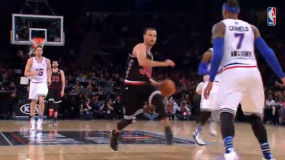 Watch: Steph Curry’s Ridiculous Dribble Drive Flip Shot in ASG