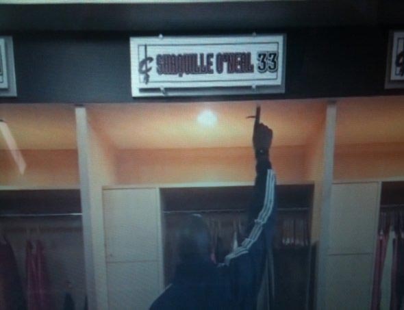 Shaquille O'Neal Cavaliers Locker