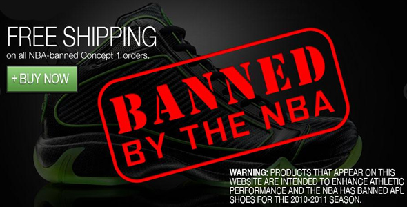 sneakers banned by the nba