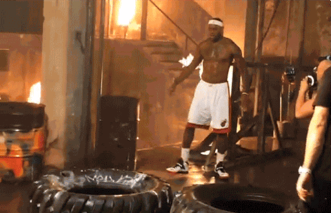 Miami Heat's LeBron James' Workout Has More Fire Than Yours