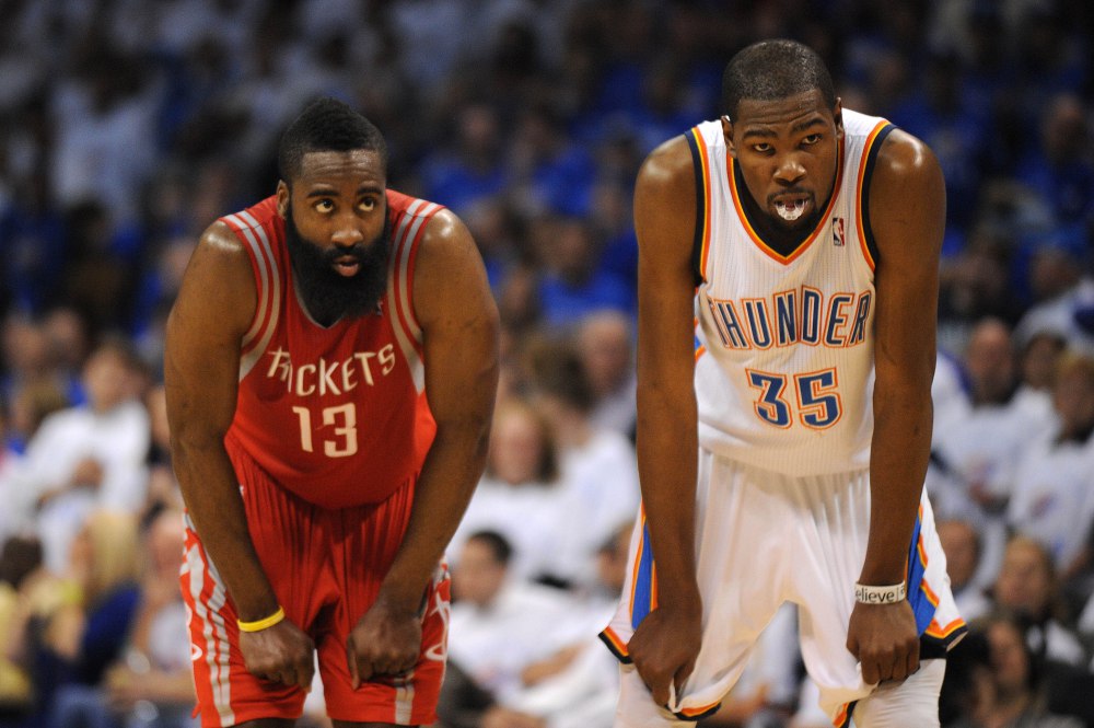 USP NBA: HOUSTON ROCKETS AT OKLAHOMA CITY THUNDER S BKN USA O Kevin Durant K