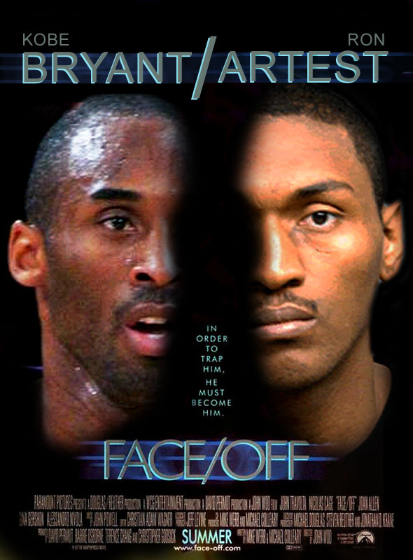 NBA Photo Fun: Kobe Bryant/ Ron Artest Face Off