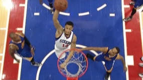 Watch: K.J. McDaniels throws it off the backboard to himself for the dunk