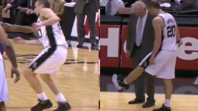 Manu Ginobili Tears Thru Bottom Of Nike Air Max Closer V During Spurs/Pistons Game