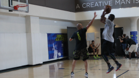 Kemba Walker Works Out During 2014 Under Armour Elite 24 Practice In ClutchFit Drive