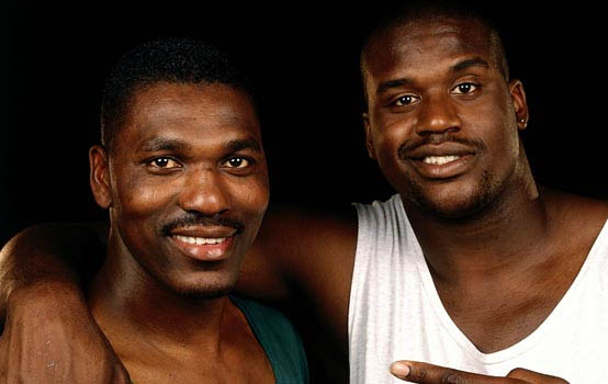 Shaquille O'Neal and Hakeem Olajuwon