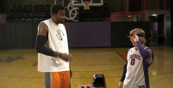 David Spade Helps Amare Pick Some Goggles