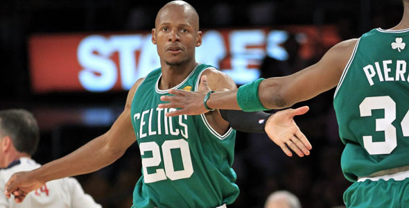 Ray Allen Breaks Two 3-Pt Shooting Records Against Lakers (Video)