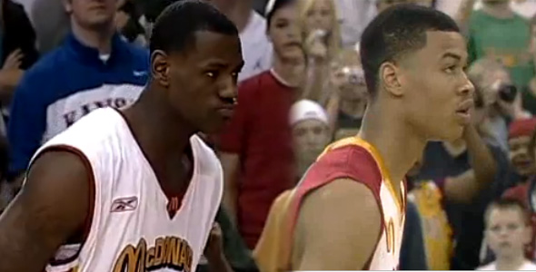 Lebron James vs. Gerald Green: High School Dunk Contest Videos