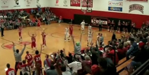 HS Player Sinks Amazing Back-To-The-Basket Buzzer Beater
