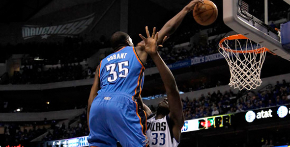 Kevin Durant Posterizes 7-Footer Brendan Haywood