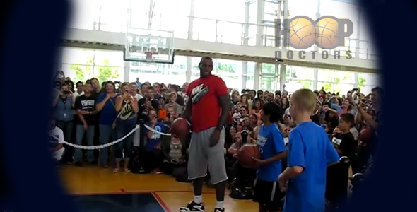 LeBron is Back For Another Game of Knockout at Kids Camp