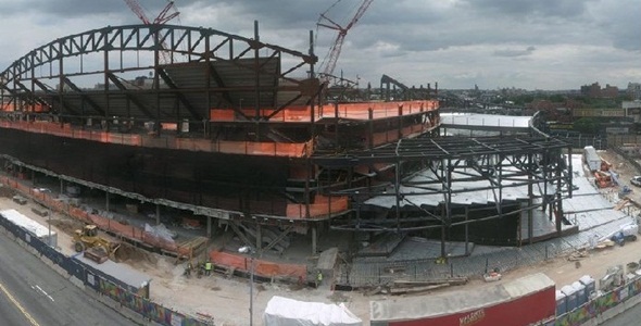 New Nets Arena Takes Shape in Brooklyn