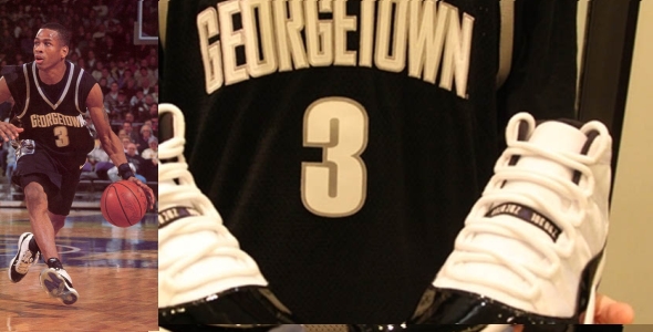 Air Jordan XI ‘Concord’ Displayed With Allen Iverson’s Georgetown Hoyas Jersey