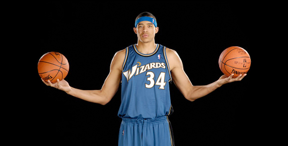 JaVale McGee Snatches Gary Neals Shot in Drew vs. Goodman Game