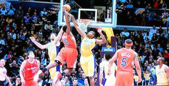 DeAndre Jordan Dunks on the Entire Frontcourt of the Lakers