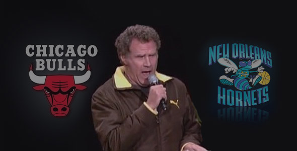 Video: Will Ferrell Announces Starting Lineups of Bulls-Hornets Game