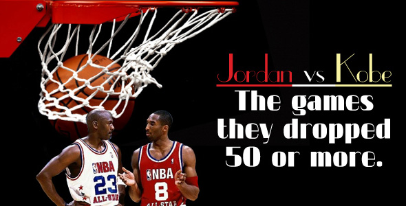 Michael Jordan vs. Kobe Bryant Infographic: The 50+ Point Games