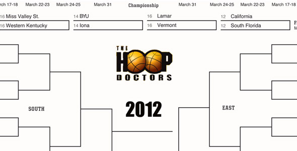 Printable 2012 NCAA March Madness Bracket