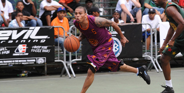 Video: Chris Brown’s Reverse Oop To John Wall In Drew League