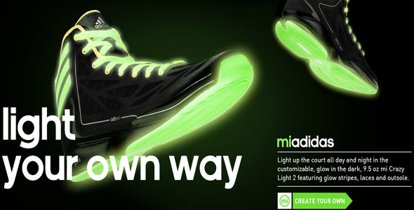 adidas Adds Glow-In-The-Dark Option To miadidas For Crazy Light 2