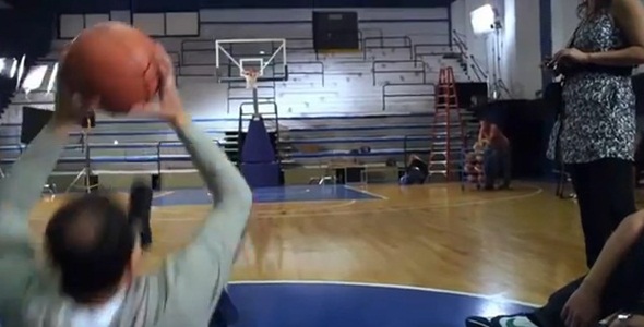 Video: Manu Ginobili’s Seated Halfcourt Bounce Shot