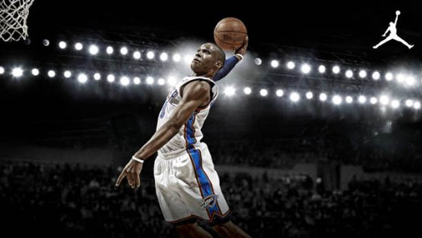 Russell Westbrook Signs With Jordan Brand And Wears First Jordan PE