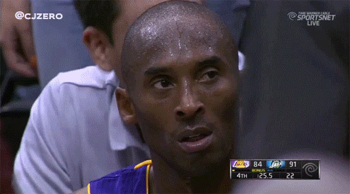 Kobe Staring Down Coach Mike Brown [GIF]
