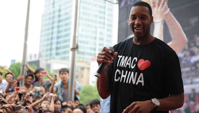Video: T-Mac Elbows Player In China For Giving Finger Wag