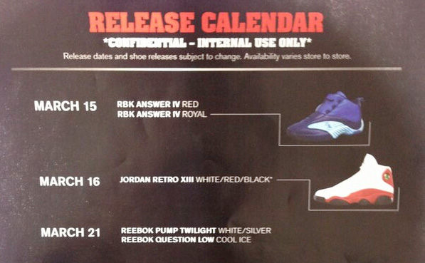 Foot Locker March Release Schedule Leaks