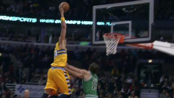 Watch: JaVale McGee Superman Dunks On Joakim Noah