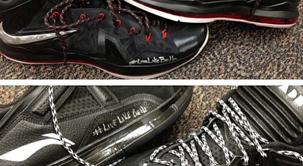 LeBron James & Dwyane Wade Write #LiveLikeBella On Playoff Sneakers