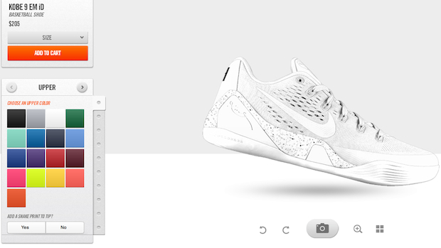 Kobe 9 Low EM Available For Customization On Nike iD