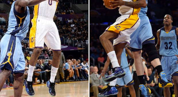 Nick Young Wears Nike Foamposite One – ‘Galaxy’ At Last Lakers Home Game Of Season