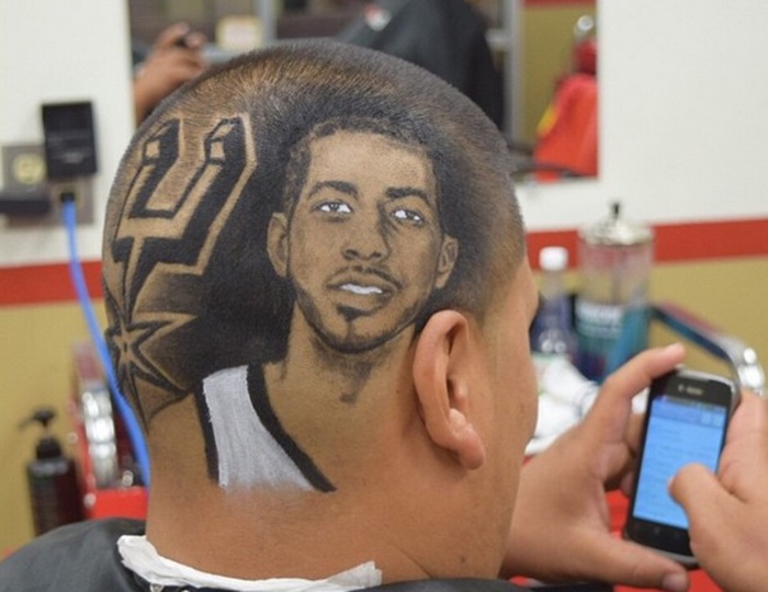 LOOK: Spurs Superfan Gets Amazing LaMarcus Aldridge Tribute Shaved Into His Head