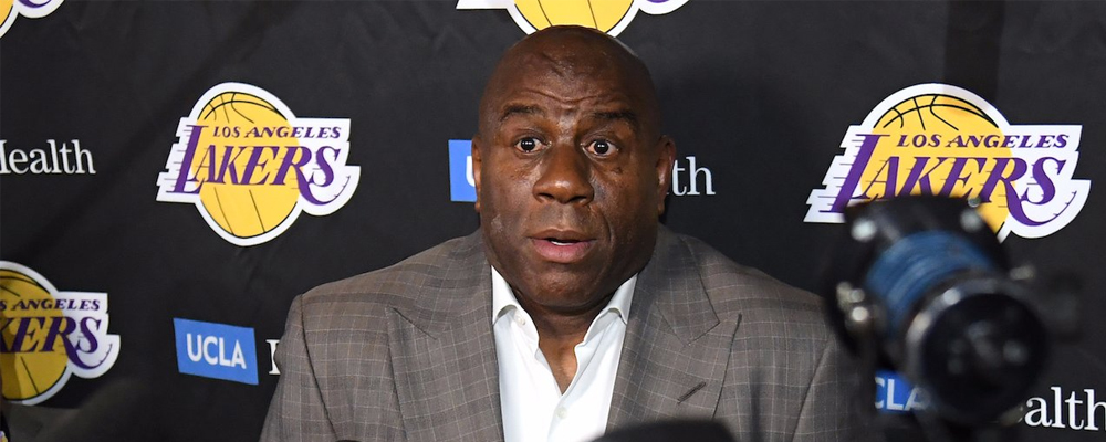 Magic Abruptly Steps Down as Lakers President